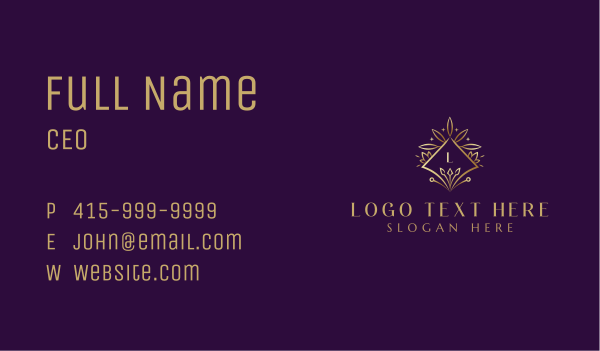 Elegant Ornament Jewelry Business Card Design Image Preview