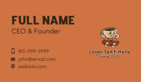 Coffee Cup Skateboarder Business Card Preview