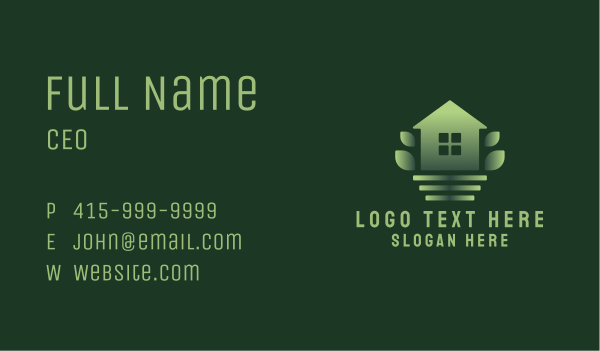 Green House Yard Garden Business Card Design Image Preview