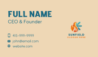 Snowflake Fire Energy Cooling Business Card Image Preview