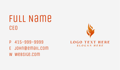 Phoenix Fire Flame Business Card Image Preview