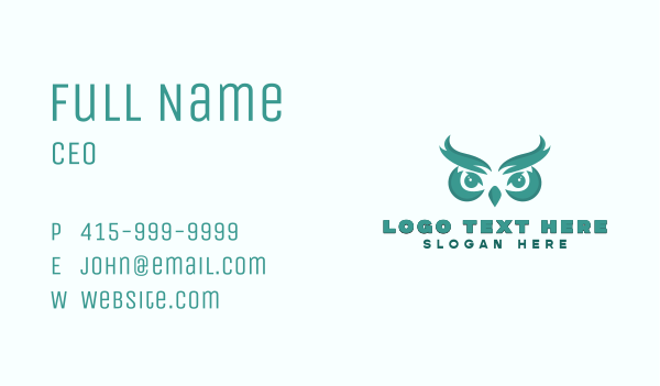 Wildlife Owl Aviary Business Card Design Image Preview