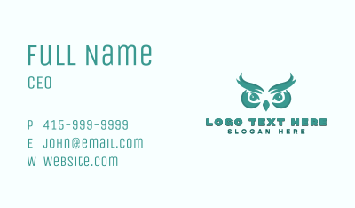 Wildlife Owl Aviary Business Card Image Preview