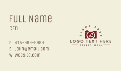 Vintage Camera Photography Business Card Image Preview