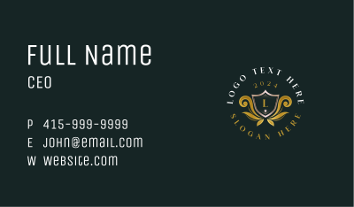 Elegant Crest Royalty Business Card Image Preview