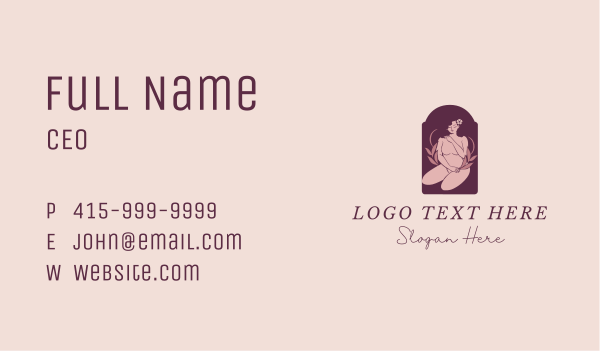 Sexy Naked Woman Business Card Design Image Preview