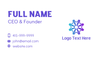Purple Neon Star Business Card Image Preview