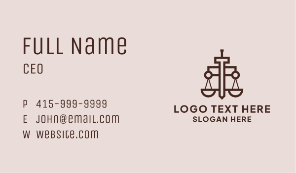 Sword Law Notary Business Card Design Image Preview