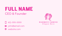 Pink Beauty Woman Business Card Design