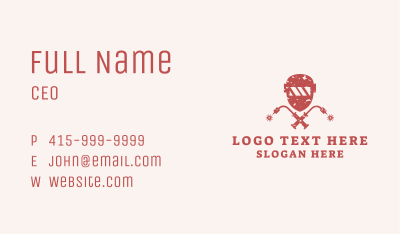 Welding Torch Helmet Business Card Image Preview