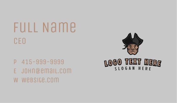 Angry Pirate Head Business Card Design Image Preview