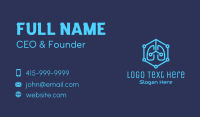 Blue Respiratory Lungs Tech Business Card Design