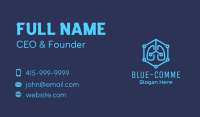 Blue Respiratory Lungs Tech Business Card Image Preview