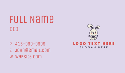 Heart Pet Bunny Vet Business Card Image Preview