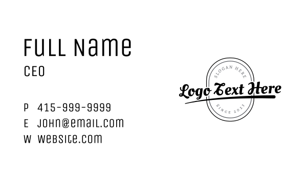 Fashion Streetwear Badge Business Card Design Image Preview