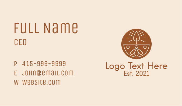 Decorative Container Candle Business Card Design Image Preview
