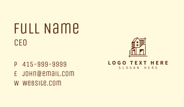 Architecture Building Plan Business Card Design Image Preview