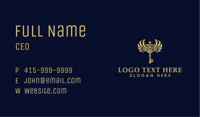 Luxury Wing key  Business Card Image Preview