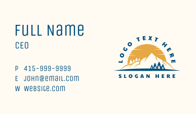 Mountain Sun Trees Business Card Image Preview