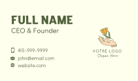 Tulip Flower Hand Business Card Image Preview