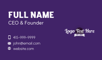 Retro Tropical Wordmark Business Card Preview