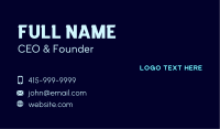 Neon Simple Wordmark Business Card Design