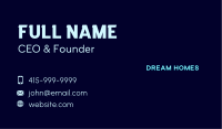 Neon Simple Wordmark Business Card Design