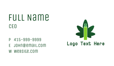 Vape Cannabis  Business Card Image Preview
