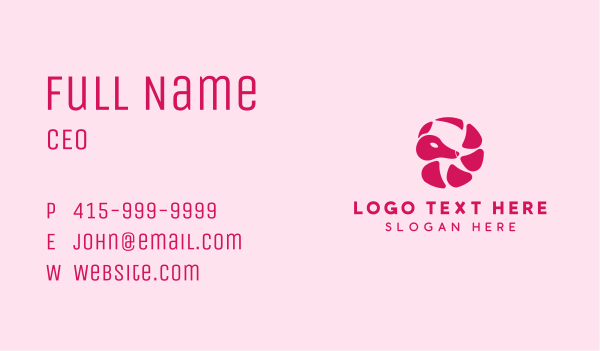 Pink Armadillo Ball Business Card Design Image Preview