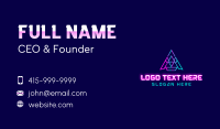 Triangle Tech Letter A Business Card Preview