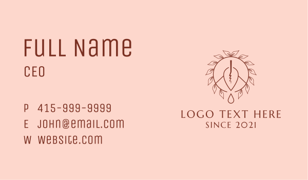 Natural Cinnamon Oil  Business Card Design Image Preview