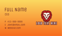 Red Lion Geometric Mascot Business Card Image Preview