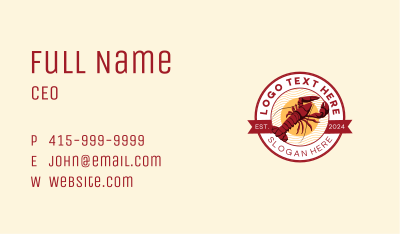 Seafood Lobster Restaurant Business Card Image Preview