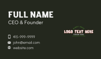 Festival Culture Wordmark Business Card Design