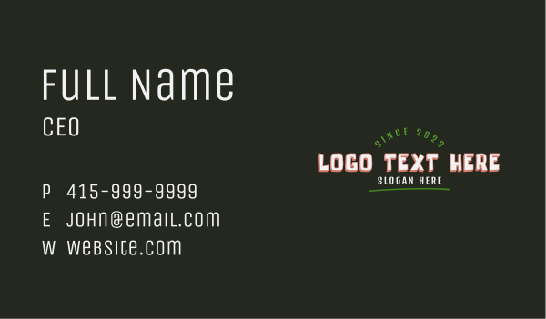 Festival Culture Wordmark Business Card Design Image Preview