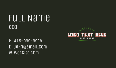 Festival Culture Wordmark Business Card Image Preview