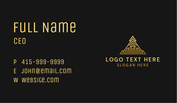 Creative Pyramid Studio Business Card Design Image Preview