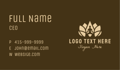 Lotus Meditate Spa  Business Card Image Preview