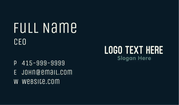 Classic Casual Boutique Wordmark Business Card Design Image Preview