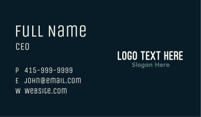 Classic Casual Boutique Wordmark Business Card Image Preview