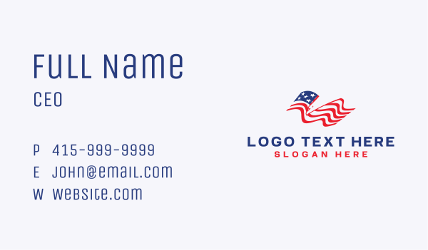 American Eagle Flag Business Card Design Image Preview