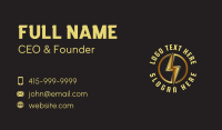Gold Lightning Element Business Card Image Preview