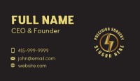 Gold Lightning Element Business Card Image Preview