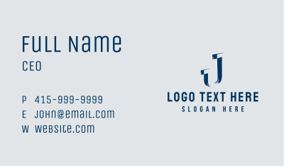Modern Agency Initial Business Card Image Preview