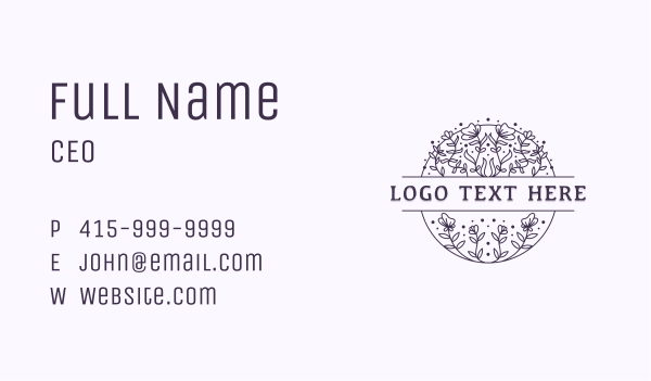 Stylish Flower Boutique  Business Card Design Image Preview