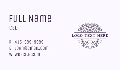 Stylish Flower Boutique  Business Card Image Preview