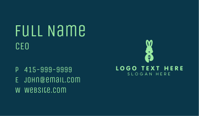 Bunny Mic Podcast Business Card Image Preview