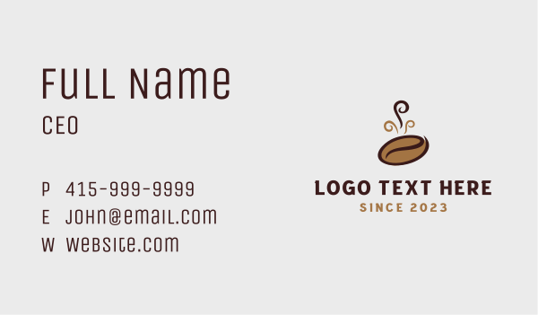 Coffee Bean Cafe Business Card Design Image Preview