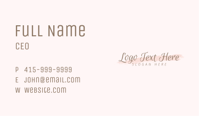 Stylish Script Watercolor Business Card Image Preview
