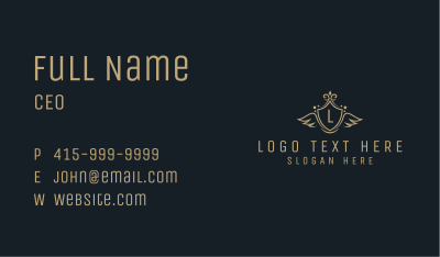 Deluxe Shield Wings Business Card Image Preview